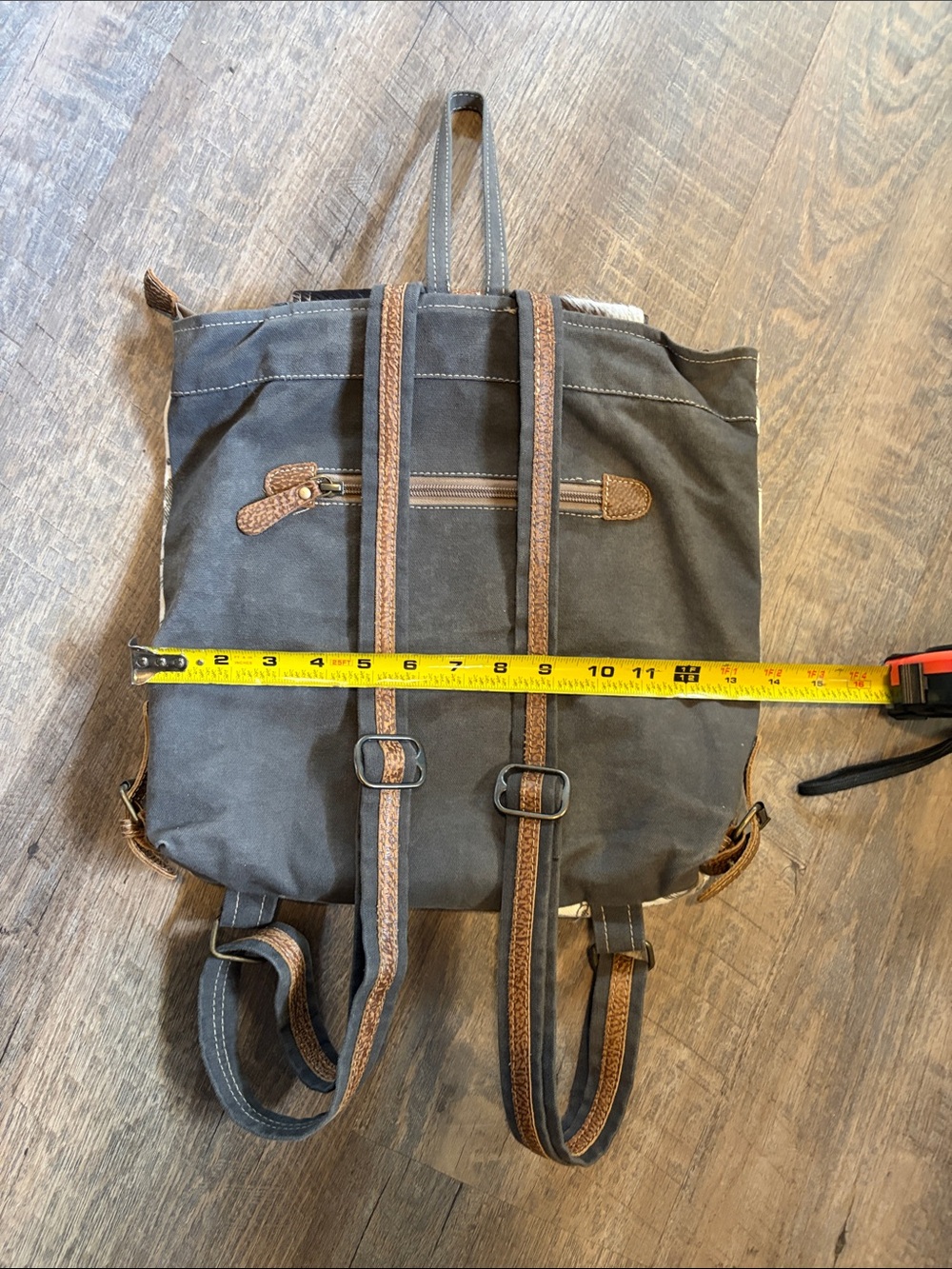 Myra Bag Brown and Cream Backpack - Picture 12 of 12